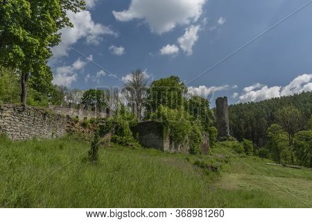 Neuberg Ruin Of Castle In Podhradi Village In West Bohemia