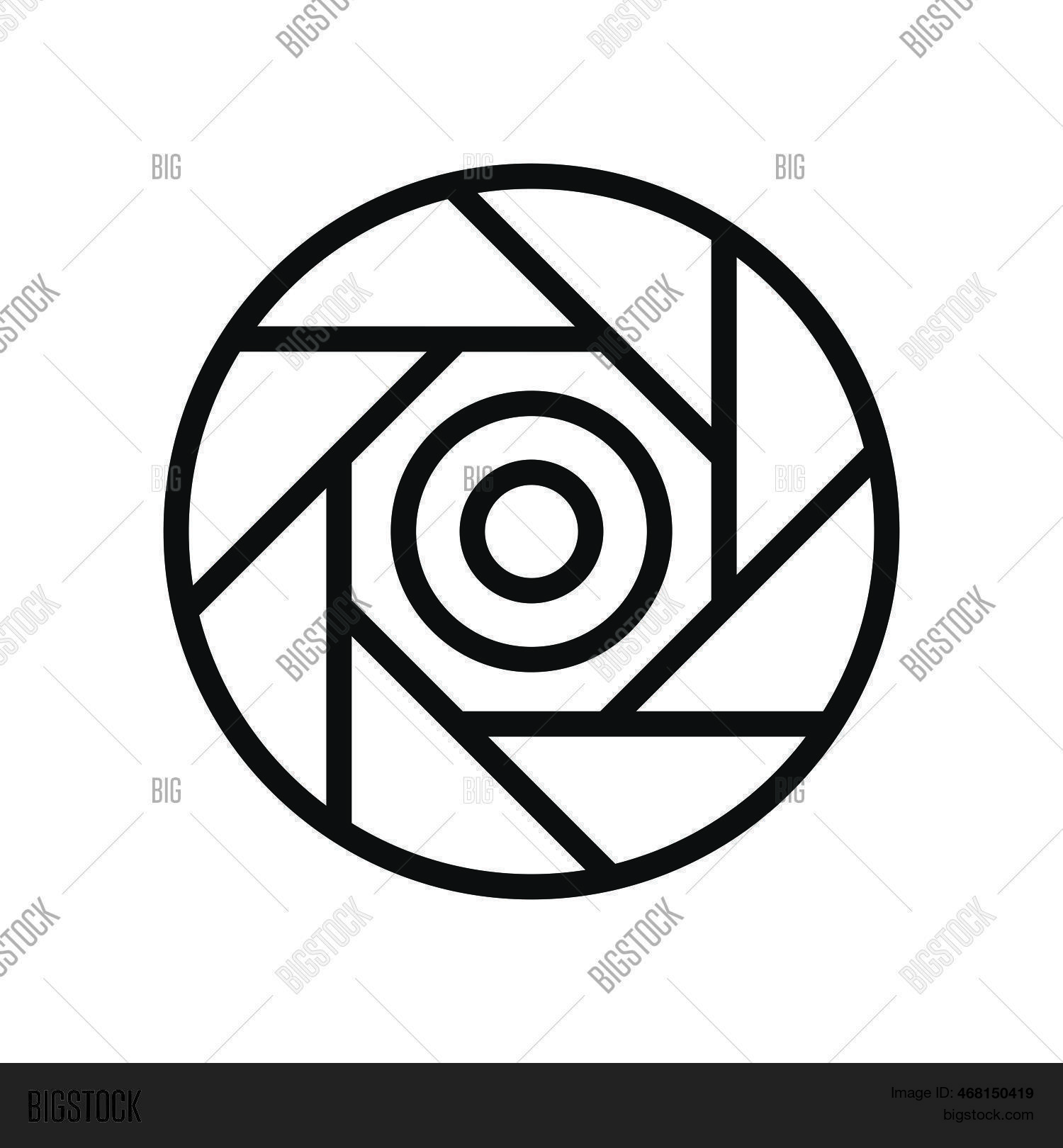 Aperture Icon Line Vector & Photo (Free Trial) | Bigstock