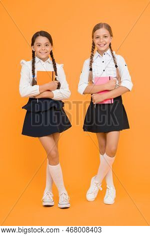 Friendship Goals. Cute School Girls With Books. First Day At School. Most Important Thing One Learns