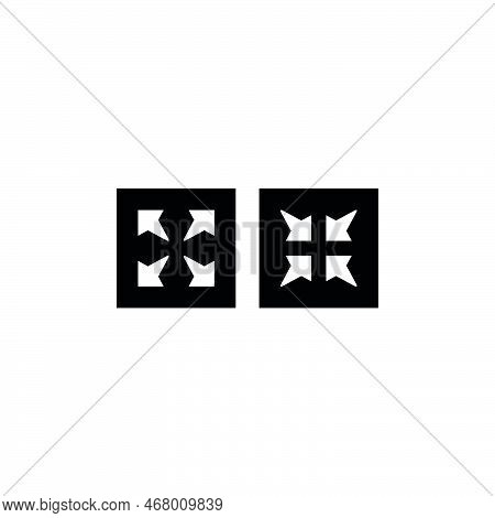 Fullscreen Icon. Simple Style Poster Background Symbol. Brand Logo Design Element. Fullscreen Button