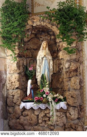 Gornji Desinec, Croatia - September 08, 2012: Our Lady Of Lourdes, Parish Church Of St. John The Bap