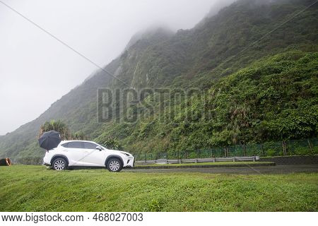Taipei, Taiwan-4 Dec, 2022: Nanya Lookout At Northern Taipei. It Is Noted For Its Fantastic Rock For