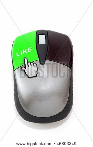 Hand Cursor Clicking On Like Button