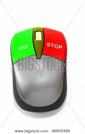 Stop and Go concept with mouse