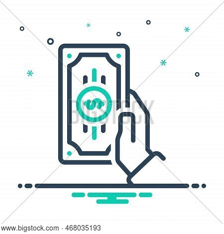 Mix Icon For Cash Penny Piles Moolah Payment Salary Currency Finance Money