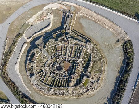 Vilars Fortress In Arbeca, Lleida Spain Iberian Settlement 775 Bc-300 Bc, With A Floodable Moat 15 M