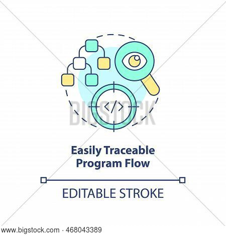 Easily Traceable Program Flow Concept Icon. Procedural Programming Benefit Abstract Idea Thin Line I