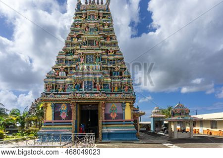 December 2021 - Amma Tookay Is A Well Known Tamil Temple With Dravidian Architecture At Camp Diable,