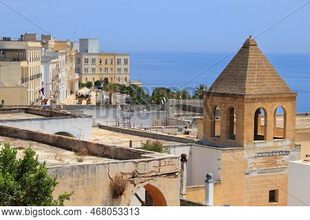 Santa Cesarea Terme In Salento Region Of Italy. Spa Town.