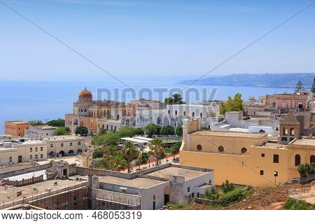 Santa Cesarea Terme In Salento Region Of Italy. Spa Town.