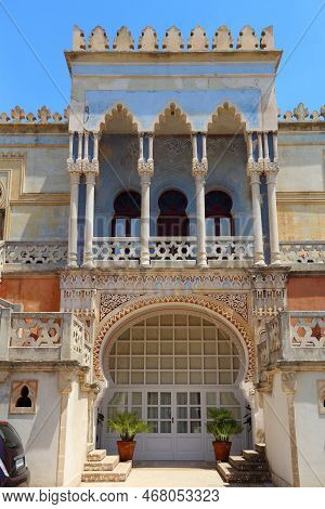 Santa Cesarea Terme In Salento Region Of Italy. Historic Spa Town.