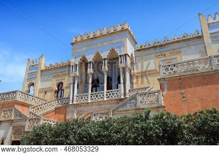 Santa Cesarea Terme In Salento Region Of Italy. Historic Spa Town.