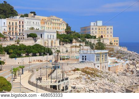 Santa Cesarea Terme In Salento Region Of Italy. Spa Town.