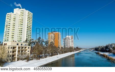Skyscraper On Main Danube Channel Erlangen Germany