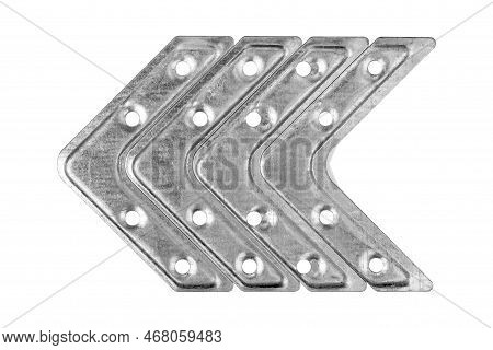 Angle Brace Isolated On White Background. Angle Bracket Close-up.