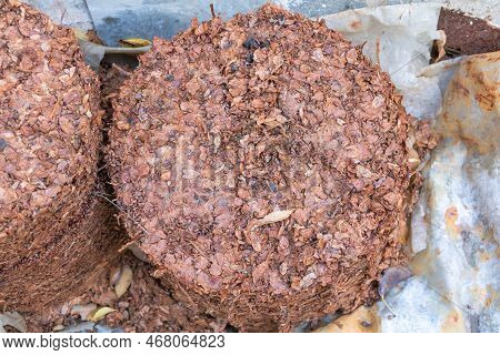 Dry Grape Pomace After Being Pressed - The Wine Making Process