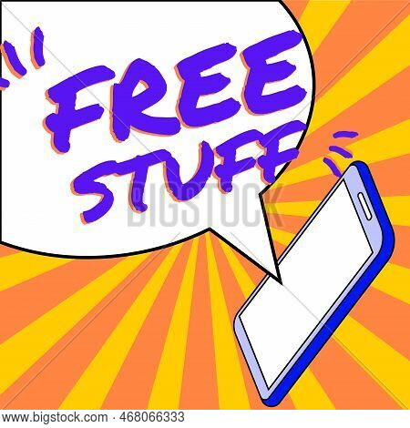 Text Caption Presenting Free Stuff. Business Showcase Any Thing That You Can Have In A Store That Is