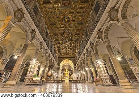 The Inside Of The Basilica Santa Maria In Aracoeli