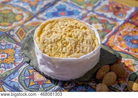 Tasting Of Local Portuguese Matured Cheese Queijo Serpa,  Setubal Area, Portugal