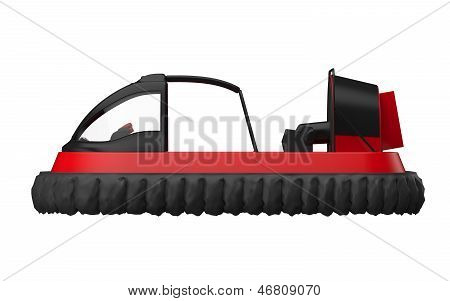 Hovercraft rosso isolato