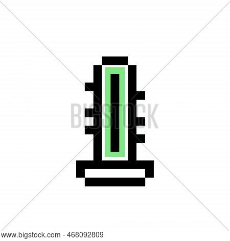Pixel Style Desert Cactus Mexican Minimalist Vector Illustration.