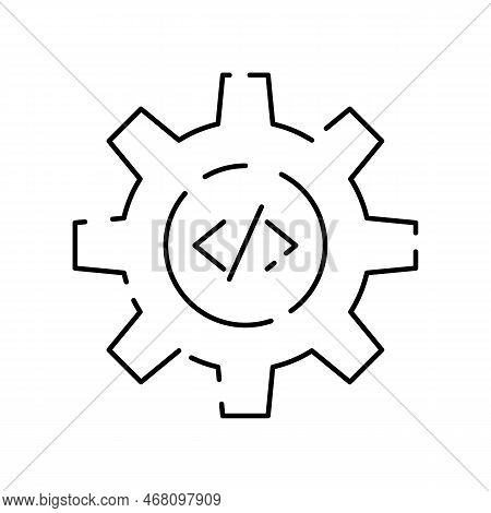 Vector Devops Icons. Editable Stroke. Software Development And It Operations Symbols Test Release Mo