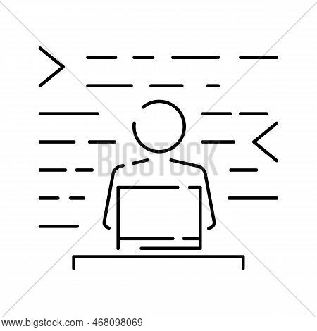 Code Icon In Trendy Flat Style Isolated. Coding And Programming Line Icon. Code Symbol For Your Web 