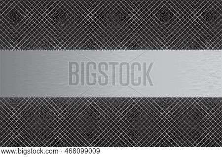 Perforated Industrial Metal Panel Vector Graphic Background