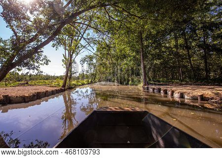 Boat Trip On An Inner Canal In The Marais Poitevin