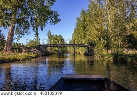 Boat Trip On An Inner Canal In The Marais Poitevin