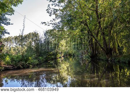 Boat Trip On An Inner Canal In The Marais Poitevin