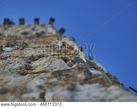 Trogir, Croatia - 06 24 2015: Detail Of A Castle With Very Shallow Depth Of Field