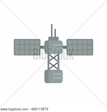 Panel Space Station Icon Flat Vector. Satellite Spaceship. International Space Station Isolated