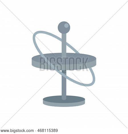 Gyroscope Icon Flat Vector. Phone Momentum. Sensor Gravity Isolated