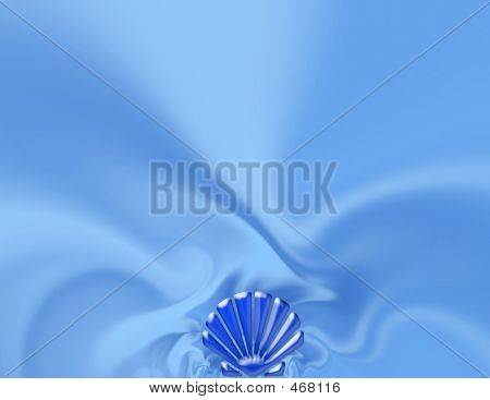 Festliche blauen Hintergrund mit Nussschale