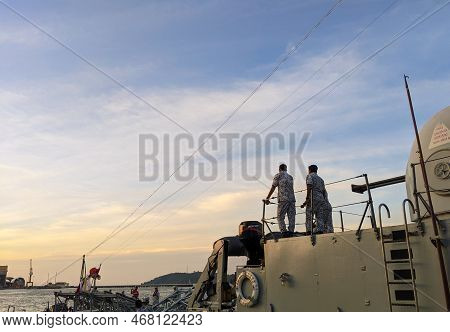 Lumut, Perak, December 29 2022 : Royal Malaysian Navy Ships Exhibited To The Public At The Armada Op