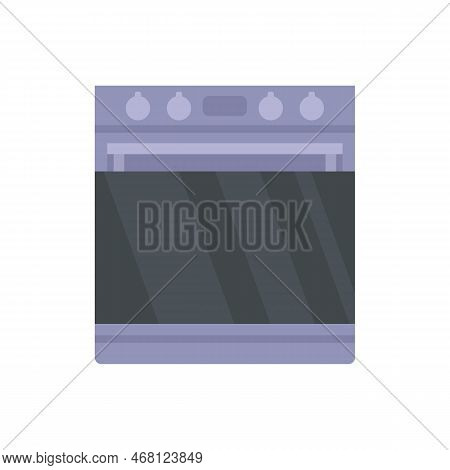 Digital Convection Oven Icon Flat Vector. Electric Grill Stove. Kitchen Convection Oven Isolated