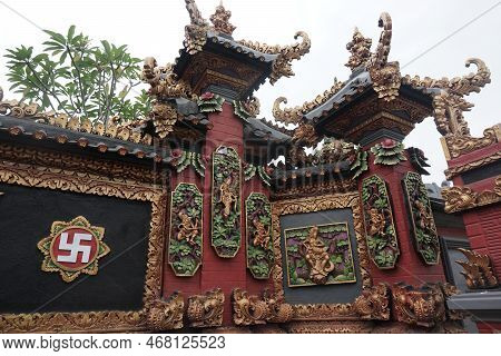 Lampung, 23 December 2022 - Balinese temple in Lampung (Sumatera Island), Indonesia