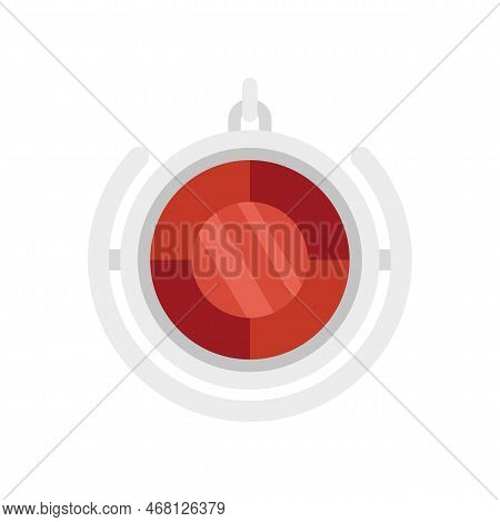 Ruby Amulet Icon Flat Vector. Esoteric Bead. Mystical Amulet Isolated