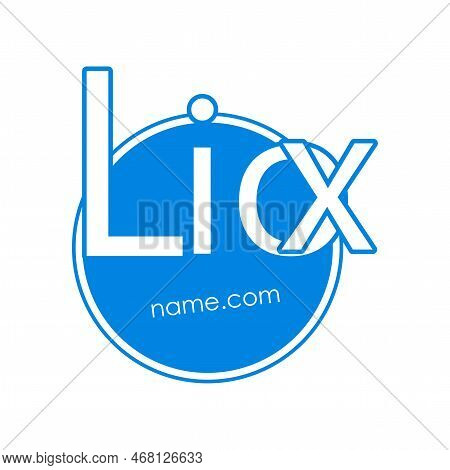 Liox Letter Combination Logo Design Vector Illustration White Background