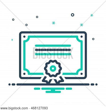 Mix Icon For Accreditation Certificate Best Award Verified Specialist Ribbon Accreditation