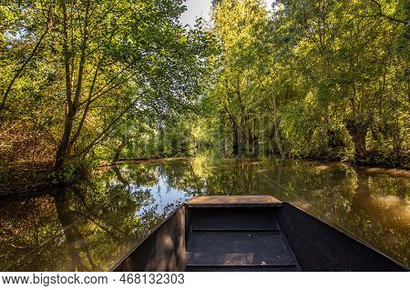 Boat Trip On An Inner Canal In The Marais Poitevin