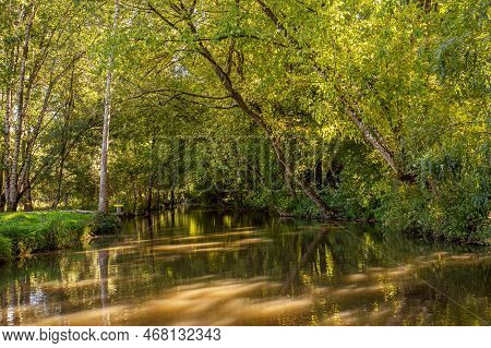 Boat Trip On An Inner Canal In The Marais Poitevin