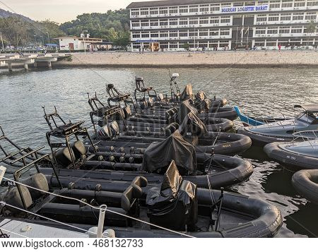 Lumut, Perak, December 29 2022 : Royal Malaysian Navy Ships Exhibited To The Public At The Armada Op