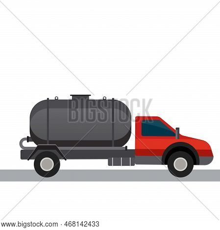 Septic Tank Truck Icon Vector, Conceptual Vector