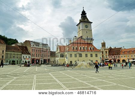 The Council square in Brasov, Romania