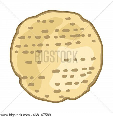 Illustration Of Matzah Bread. Traditional Jewish Image For Design. Object In Decorative Style.
