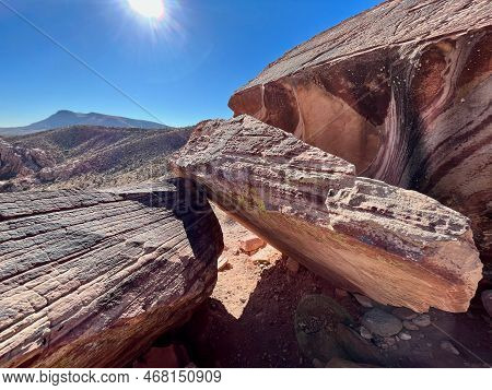 The Boulders And Red Rocks Of Red Rock Canyon Las Vegas Nevada.