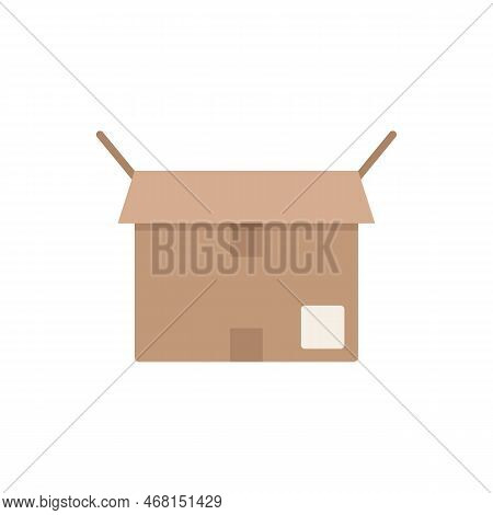 Stock Box Icon Flat Vector. Carton Package. Delivery Box Isolated