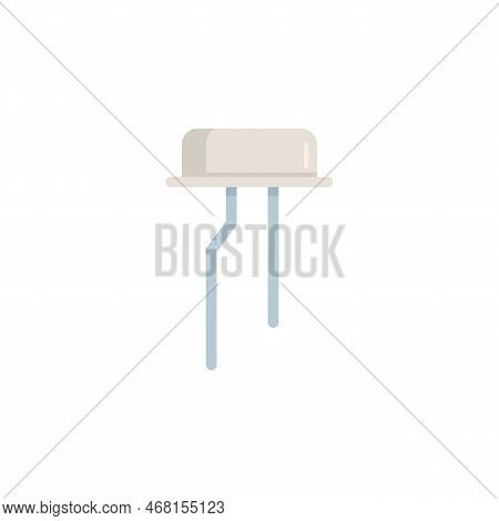 Diode Icon Flat Vector. Led Light. Semiconductor Component Isolated